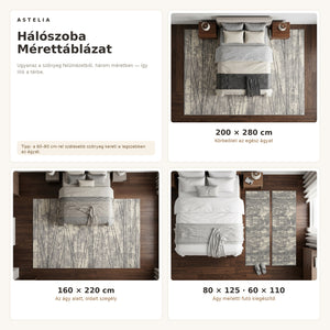 Deep 03026A Sötétszürke szőnyeg hálószoba méretútmutató - AsteliaHome