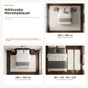 Bohemian 03577A Fehér szőnyeg hálószoba méretútmutató - AsteliaHome