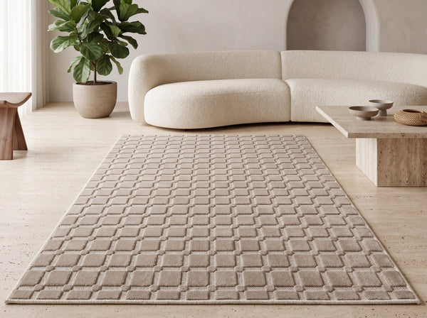 Bohemian 03581A bézs szőnyeg nappaliban