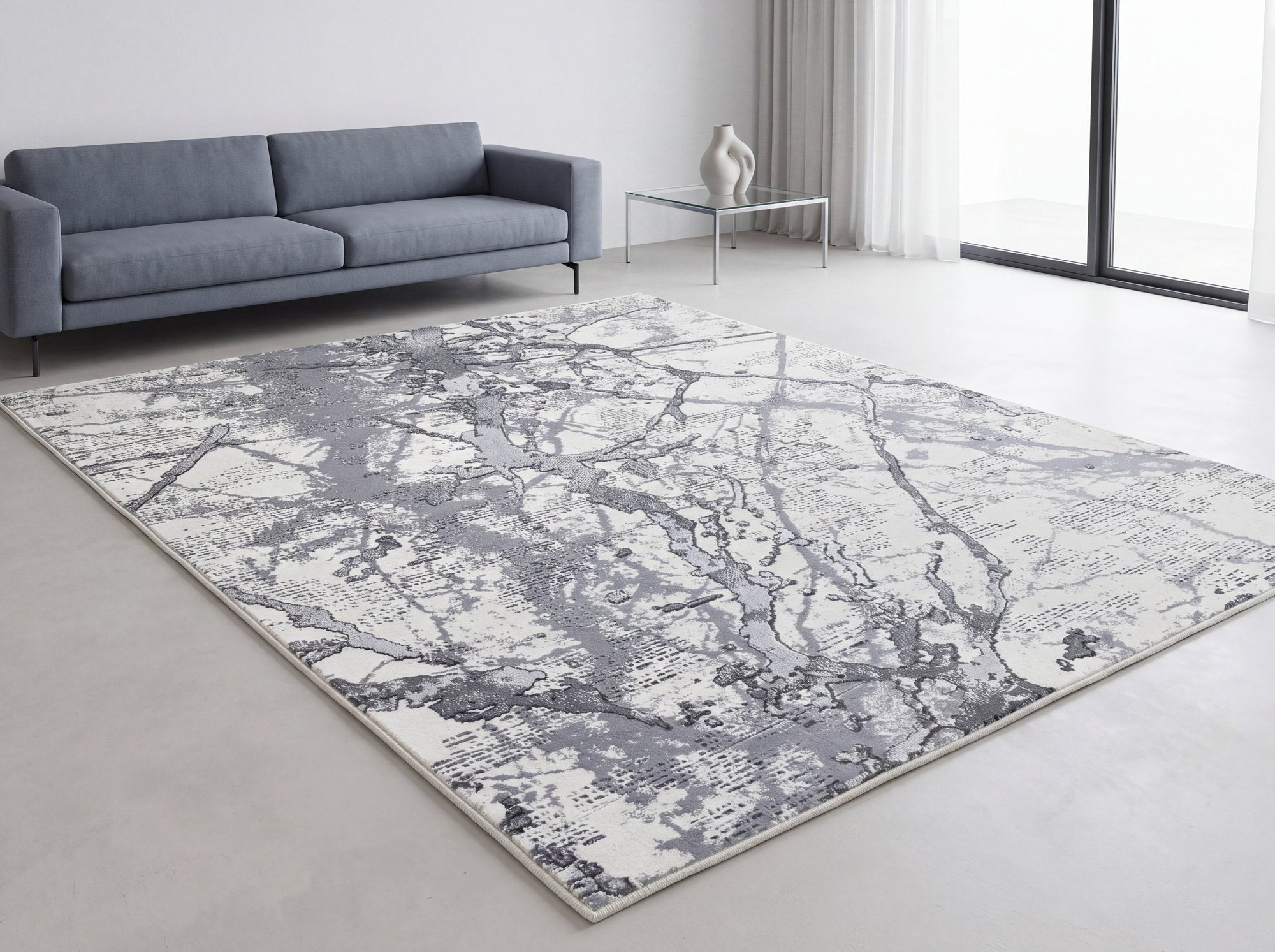 Zara 01855A szürke szőnyeg nappaliban