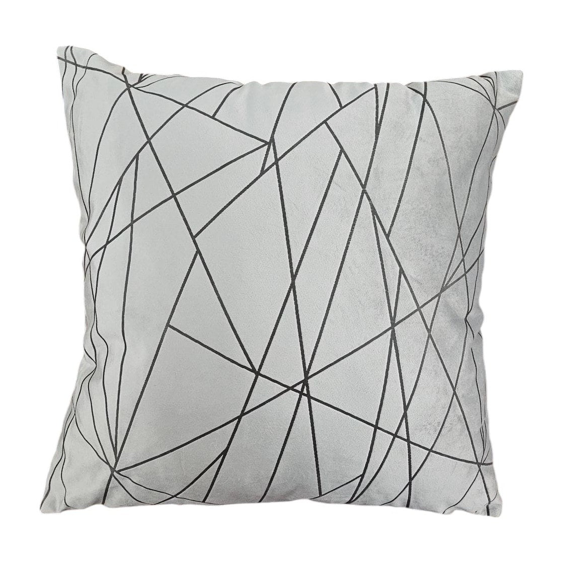 Geometria bársony díszpárna — Szürke — 1. kép
